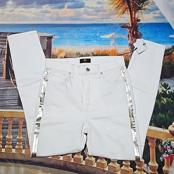 7 For all Mankind High Waist Jeans Size 26 NWT - Picture 2 of 7